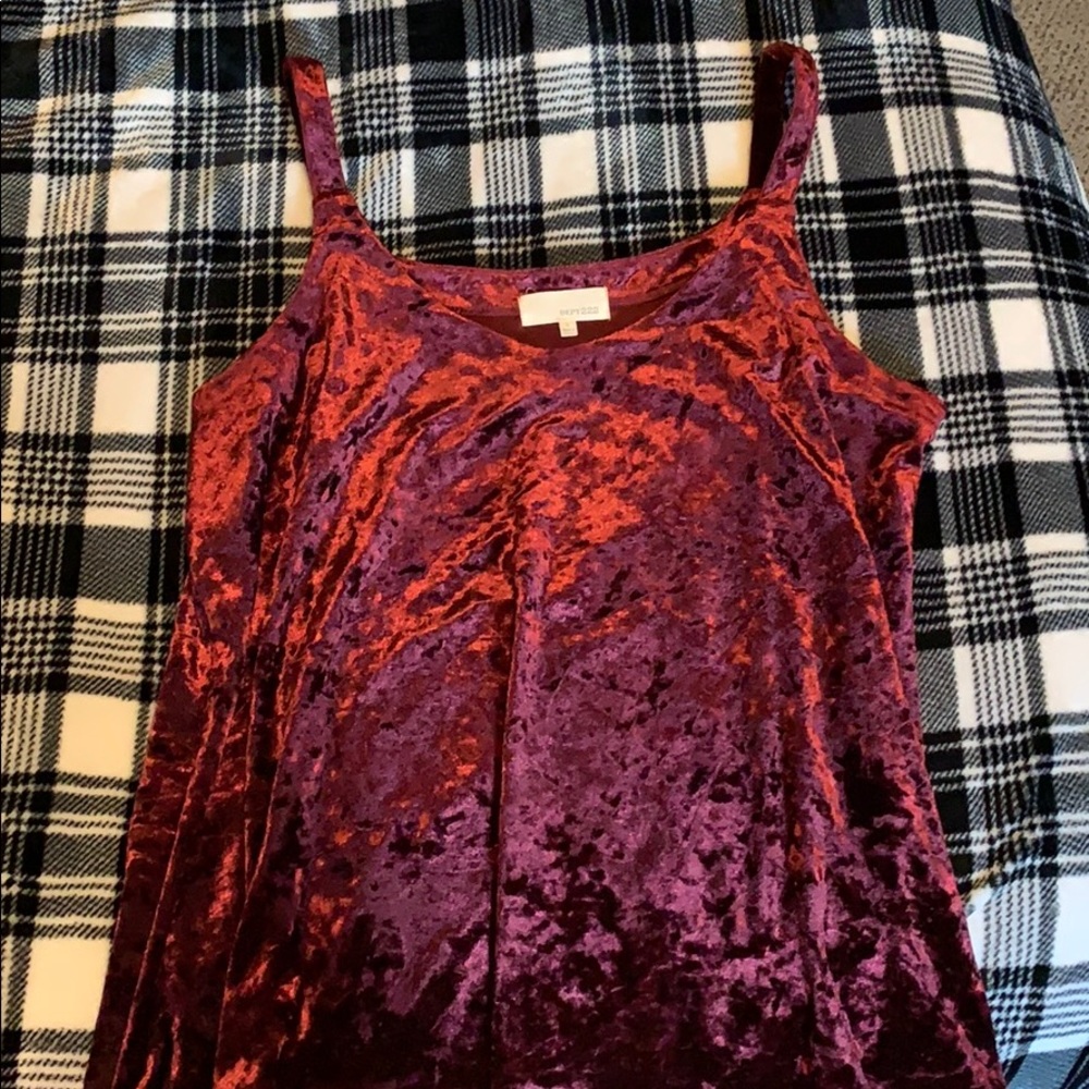 Velvet red tank